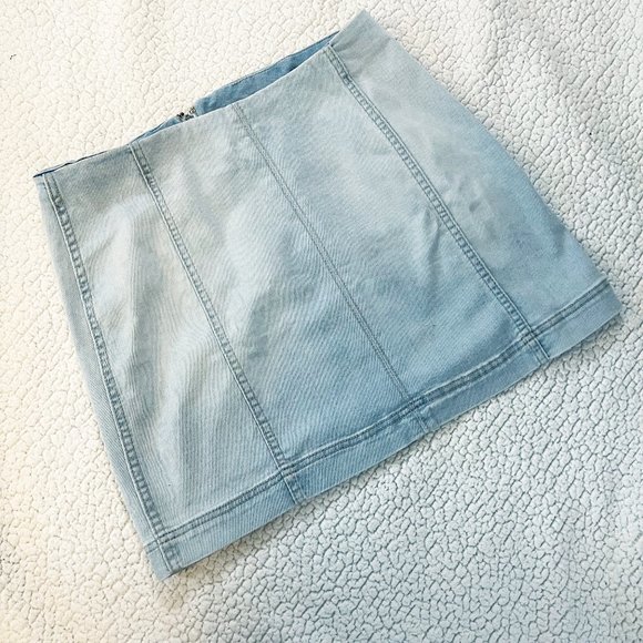 Distressed Denim Jean Skirt - Wild Fable 14 - Picture 1 of 4
